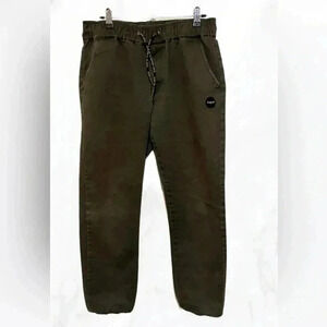 Bathing (Bape)  Aape dark green elastic bottom cargo pants 33